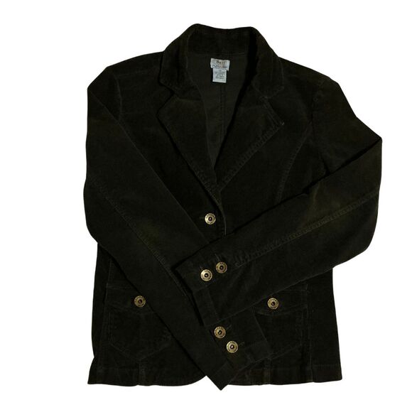 GH Bass Women's Green Corduroy Jacket Size XS Pockets Metal Buttons - Picture 3 of 7